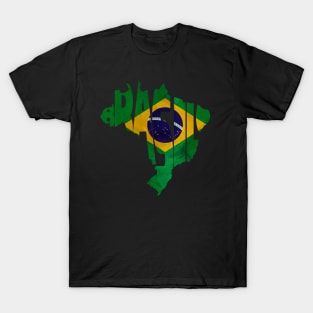 Brazil Typo Map T-Shirt